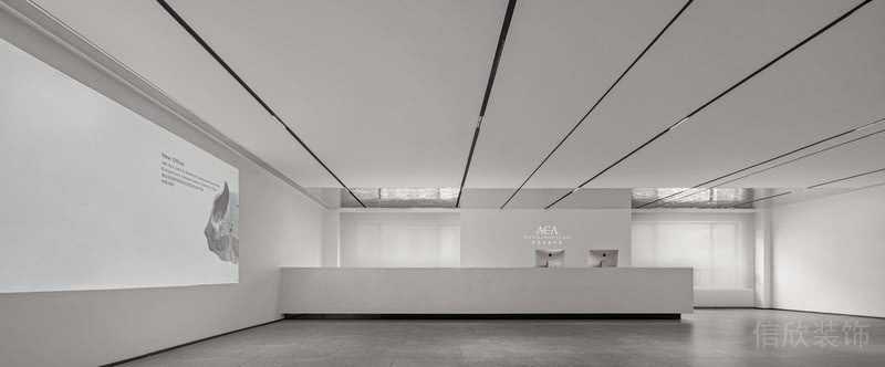 白色主調(diào)現(xiàn)代極簡(jiǎn)主義風(fēng)格辦公室裝修設(shè)計(jì) 前臺(tái)服務(wù)區(qū)