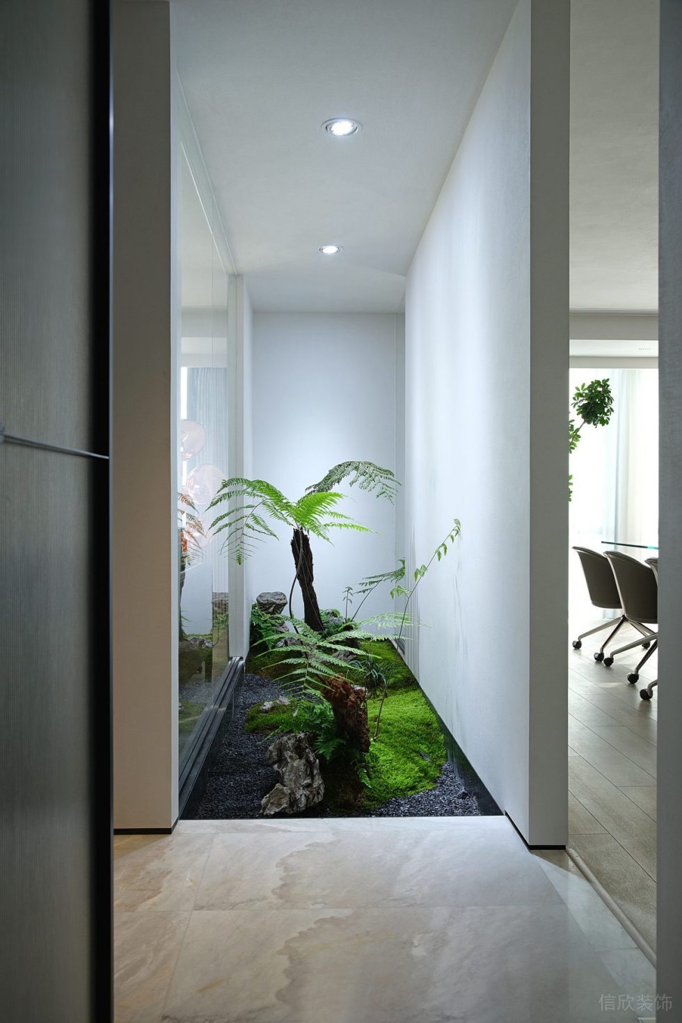 京基濱河時(shí)代大廈現(xiàn)代簡(jiǎn)約風(fēng)辦公室裝修案例 公區(qū)景觀