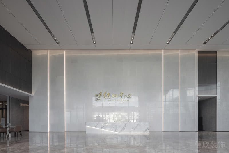 極簡(jiǎn)輕奢風(fēng)格辦公室裝修設(shè)計(jì)方案 前臺(tái)服務(wù)區(qū)