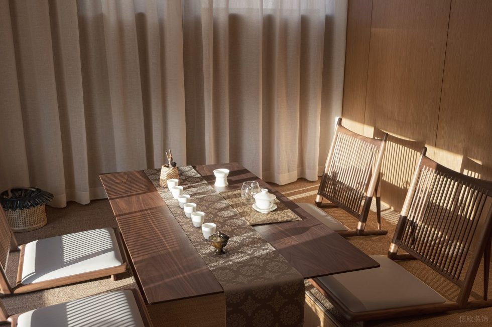 日式原木風(fēng)茶室茶桌裝修設(shè)計(jì)