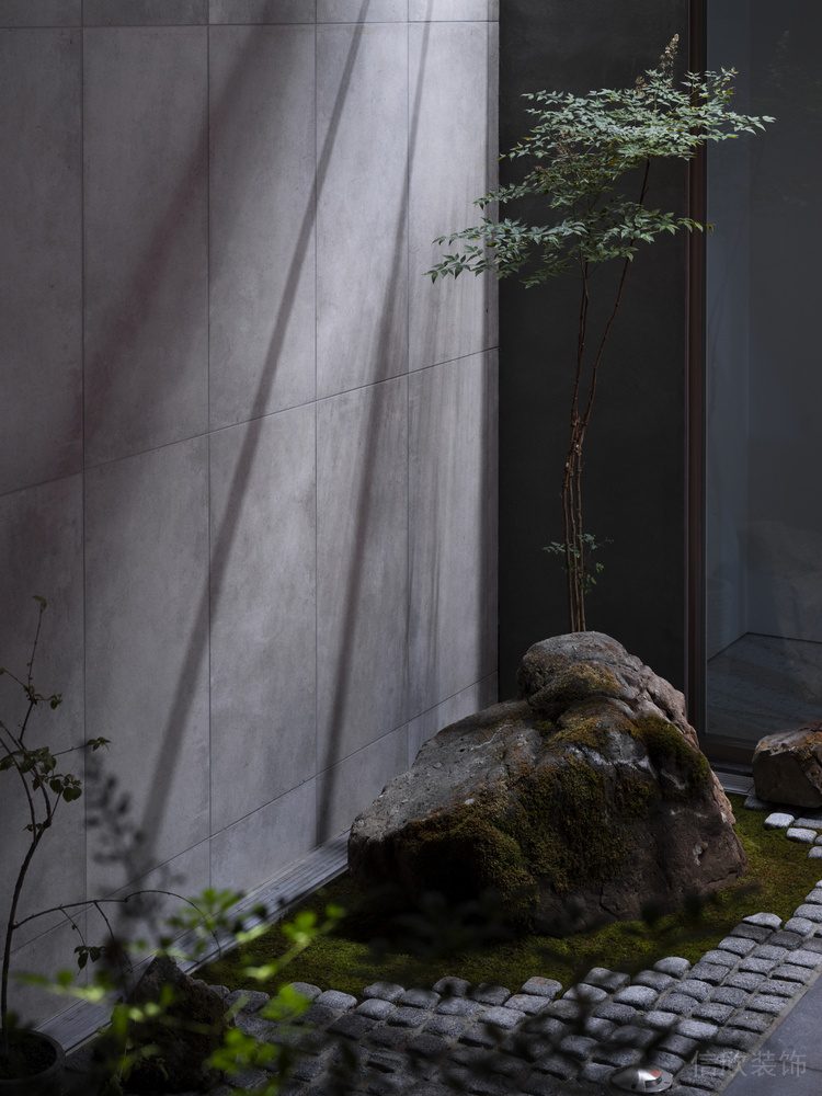 深圳龍華區侘寂風酒吧景觀園林裝修設計