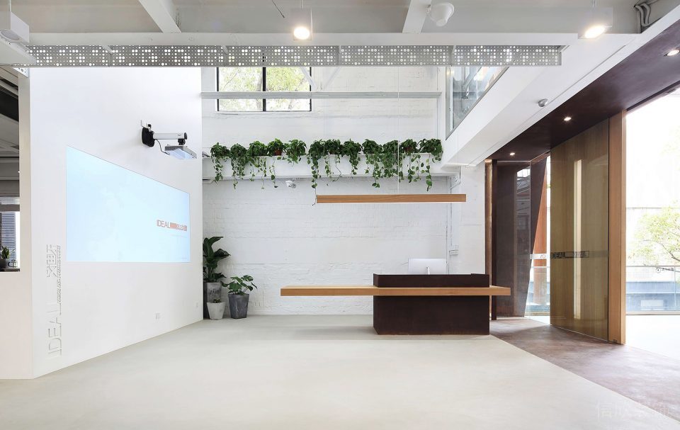 深圳南山佳嘉豪商務(wù)大廈1000平方米簡約式工業(yè)混搭風(fēng)辦公室裝修案例前廳