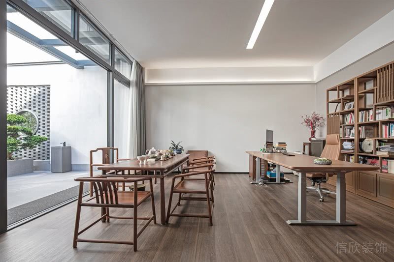 深圳南山卓越前海壹號公司現(xiàn)代簡約原木風(fēng)格裝修設(shè)計(jì)方案 辦公室