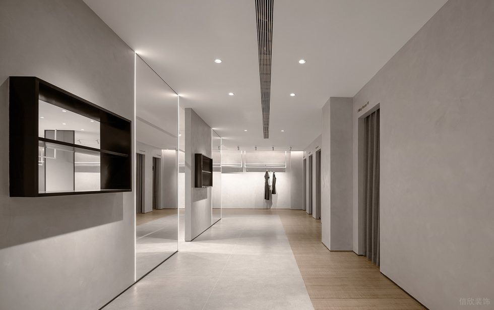 深圳市寶安區松崗wei Stuff服裝店裝修設計-瓷磚木地板拼接過道 深圳市寶安區松崗wei Stuff服裝店裝修設計-瓷磚木地板拼接過道