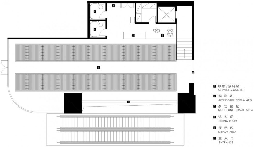 深圳市寶安區西鄉買手店wfc概念店裝修設計-平面圖 深圳市寶安區西鄉買手店wfc概念店裝修設計-平面圖