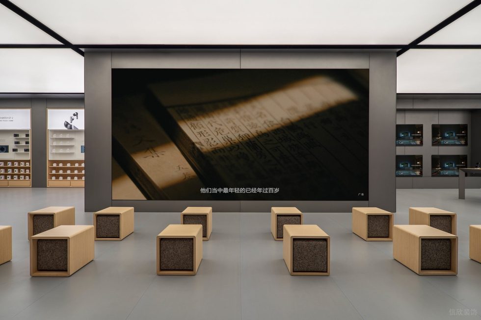 深圳市福田區上下沙現代風華為k11旗艦店裝修設計-古典風Led宣傳屏幕 深圳市福田區上下沙現代風華為k11旗艦店裝修設計-古典風Led宣傳屏幕