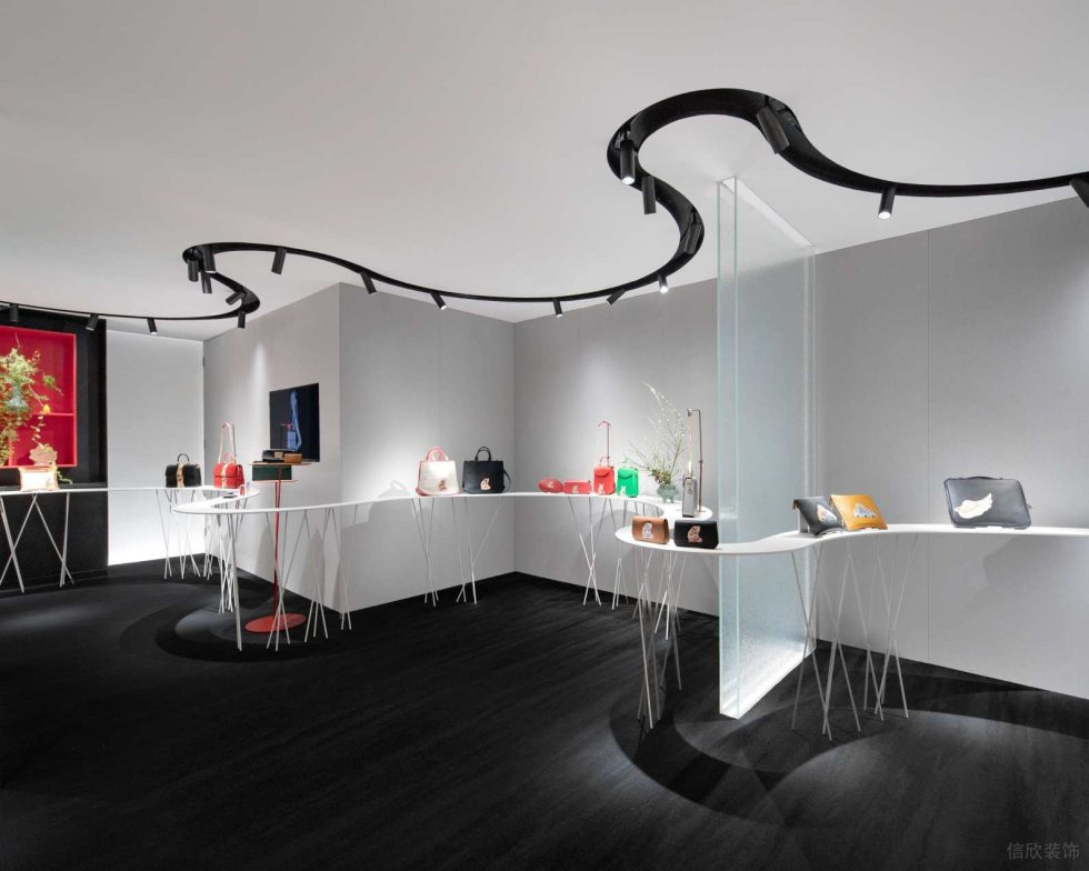 深圳市福田中心區(qū)現(xiàn)代風(fēng)皮革藝術(shù)形象店裝修設(shè)計(jì)-黑色棉麻地毯 深圳市福田中心區(qū)現(xiàn)代風(fēng)皮革藝術(shù)形象店裝修設(shè)計(jì)-黑色棉麻地毯