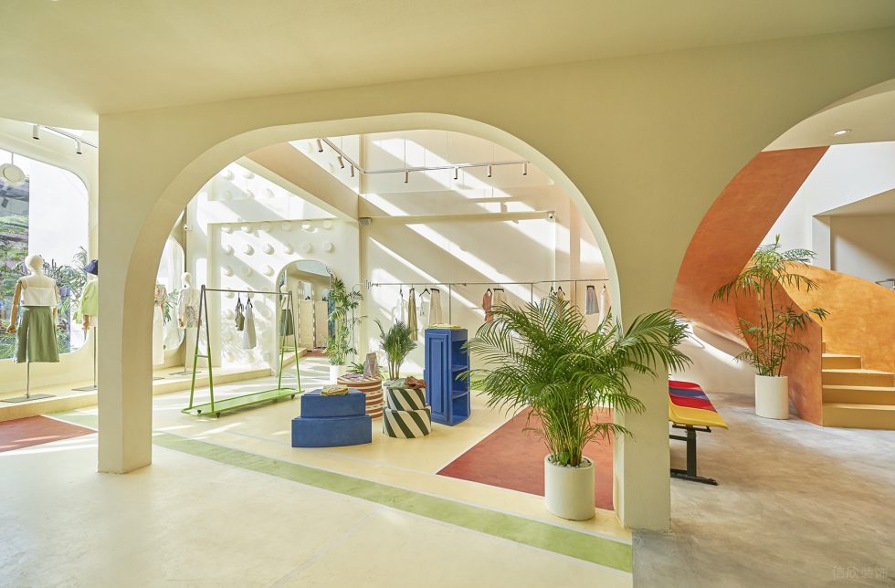 深圳市龍崗區(qū)坪地現(xiàn)代風(fēng)服裝店libe旗艦裝修設(shè)計(jì)-彩色卡通島臺(tái) 深圳市龍崗區(qū)坪地現(xiàn)代風(fēng)服裝店libe旗艦裝修設(shè)計(jì)-彩色卡通島臺(tái)