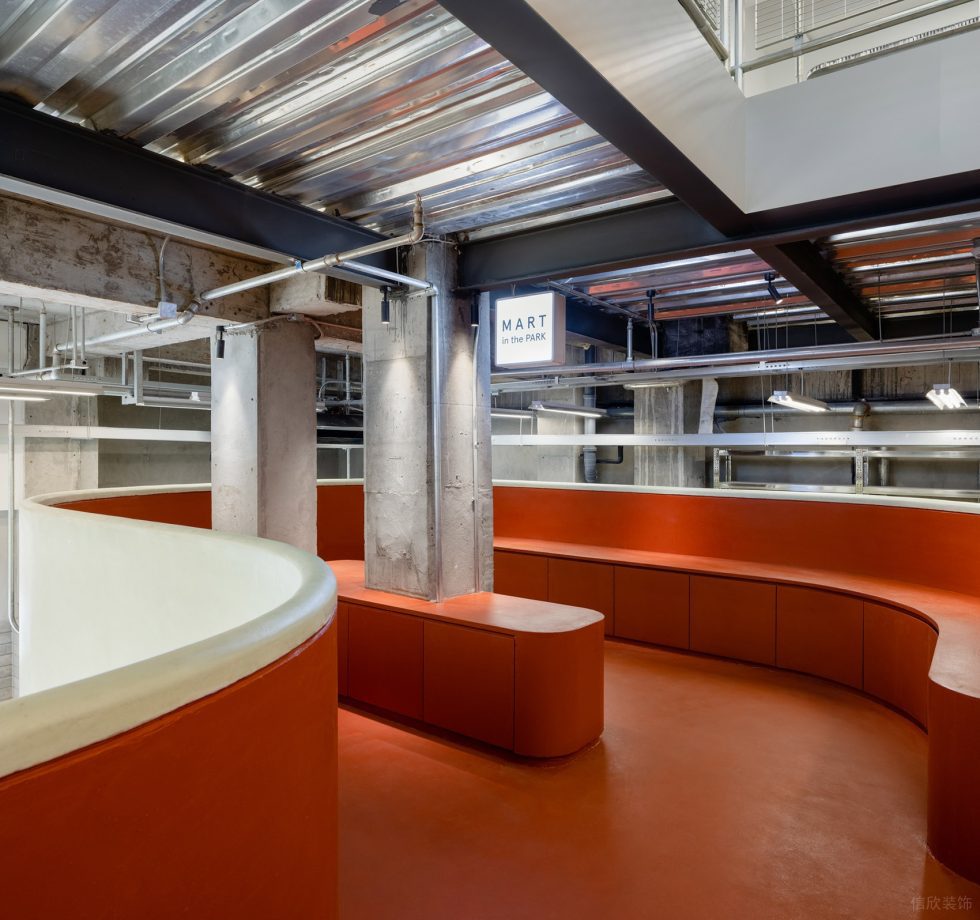 深圳市龍崗區平湖工業風服裝店裝修設計-紅色休息區 深圳市龍崗區平湖工業風服裝店裝修設計-紅色休息區