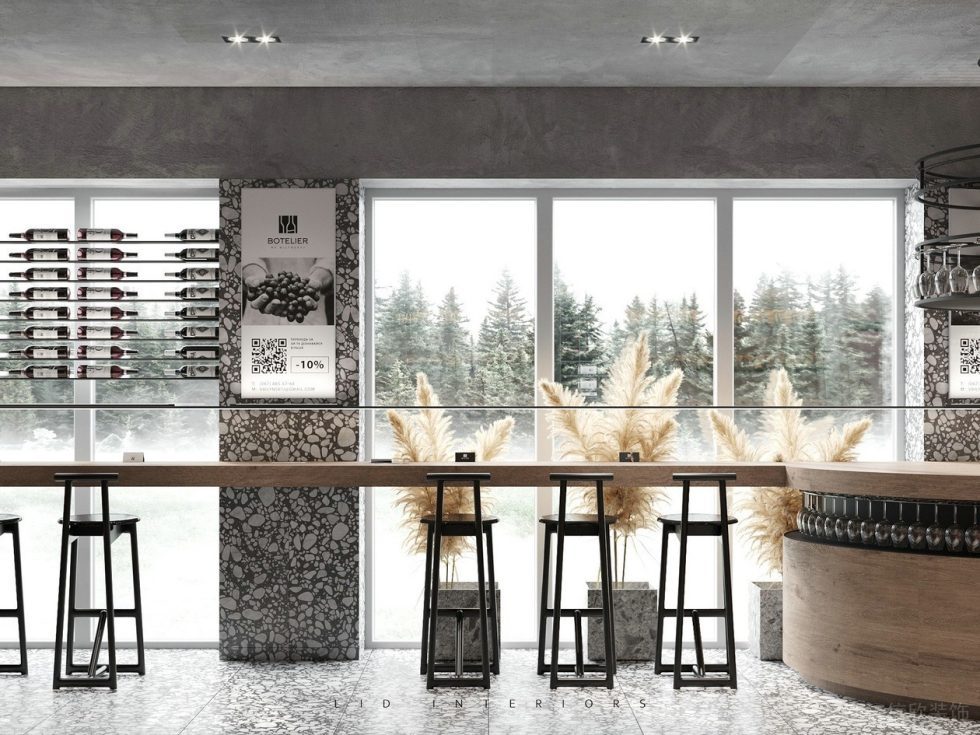 深圳市羅湖區泥崗83㎡小型紅酒專賣店裝修設計-透明玻璃落地窗 深圳市羅湖區泥崗83㎡小型紅酒專賣店裝修設計-透明玻璃落地窗