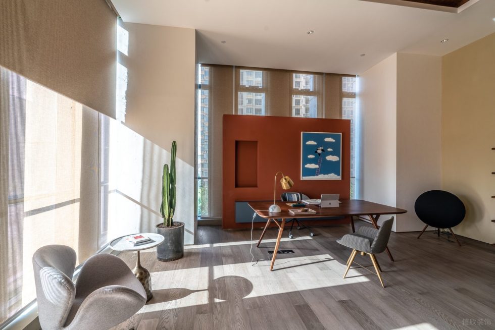 灰色極簡工業風辦公室裝修設計暖色調經理辦公室 灰色極簡工業風辦公室裝修設計暖色調經理辦公室