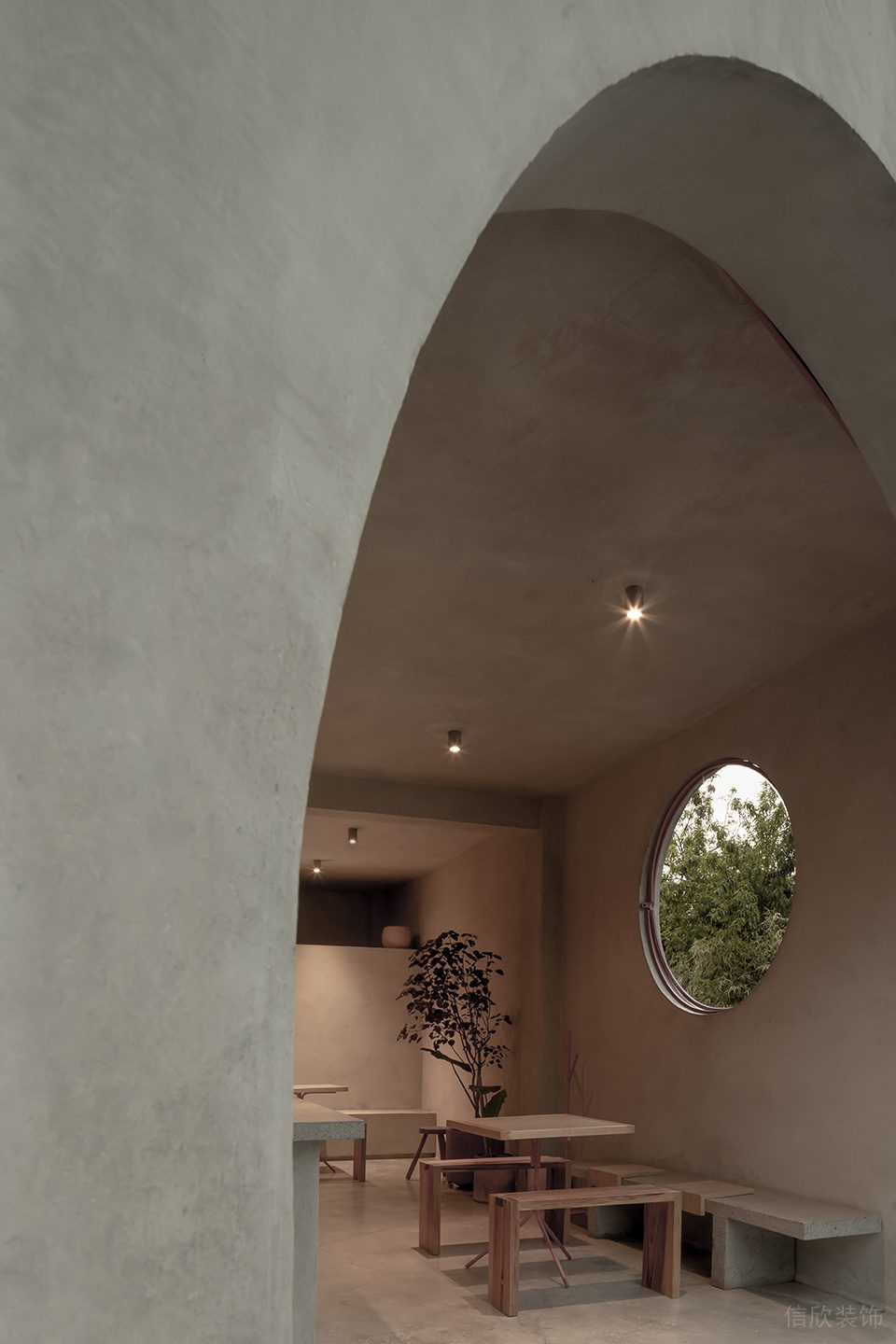 極簡(jiǎn)大地質(zhì)感西餐廳極簡(jiǎn)天花裝修設(shè)計(jì)