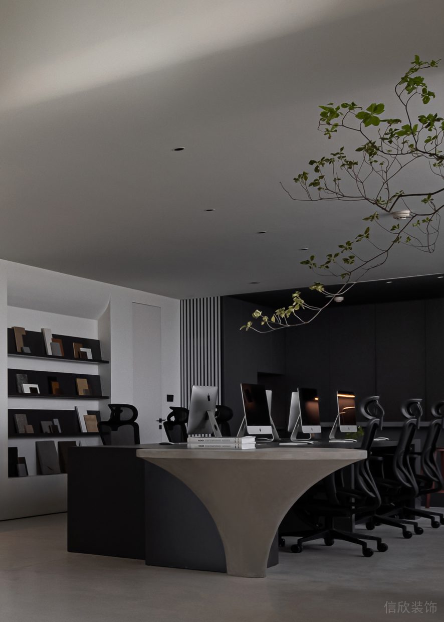 極簡寧靜風(fēng)辦公室裝修設(shè)計 公共工作區(qū)