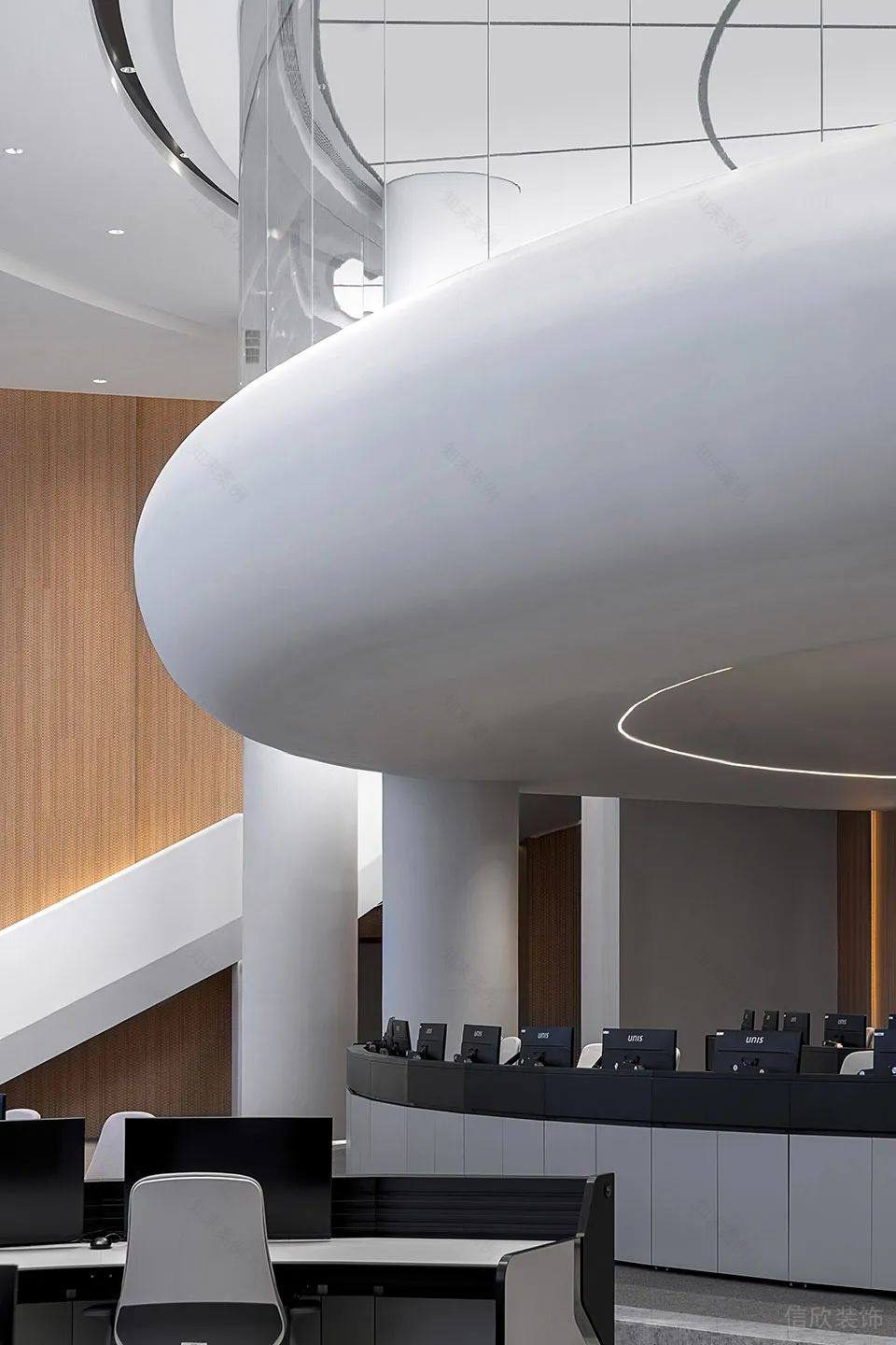摩登現代風辦公室裝修案例圓弧形綜合辦公廳 摩登現代風辦公室裝修案例圓弧形綜合辦公廳