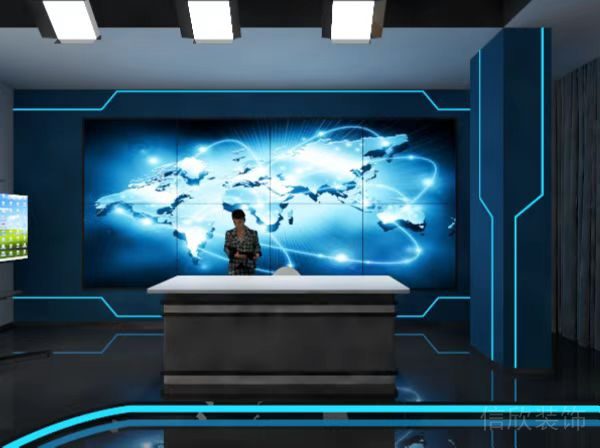 南寧工商銀行演播廳演播臺裝修設計