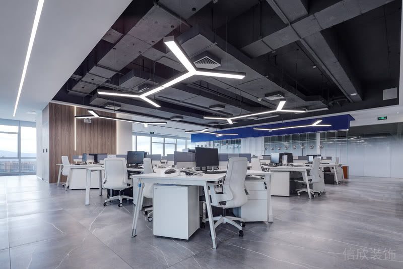 南山區(qū)科技園香港中文大學(xué)深圳產(chǎn)學(xué)白色主調(diào)公司裝修設(shè)計方案 工作區(qū)