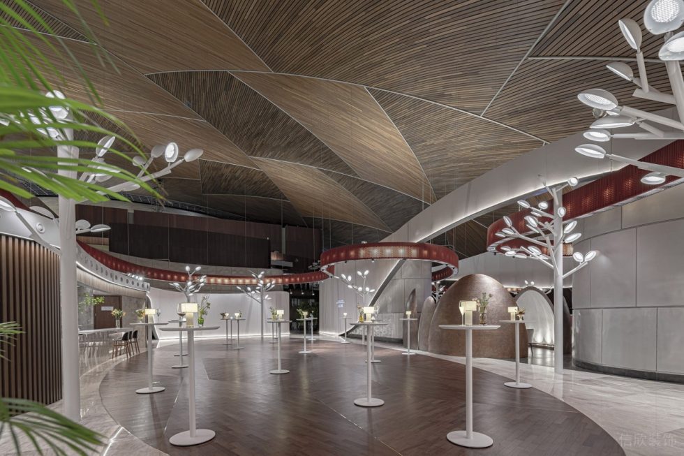 奢華復(fù)古風站立式品酒區(qū)裝修設(shè)計