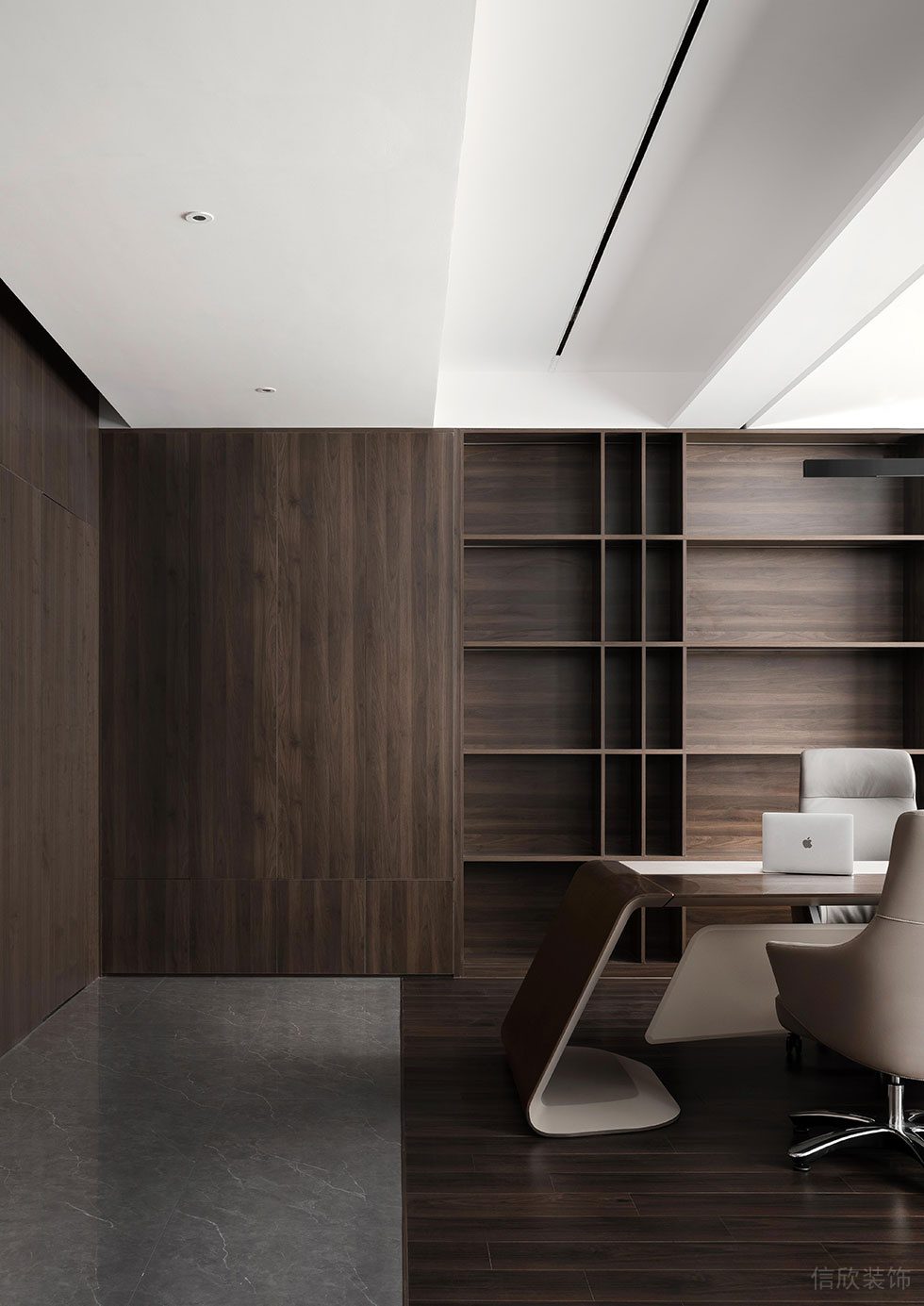 深圳南山科技園中航工業(yè)南航大廈新中式原木風(fēng)辦公室裝修 洽談區(qū)