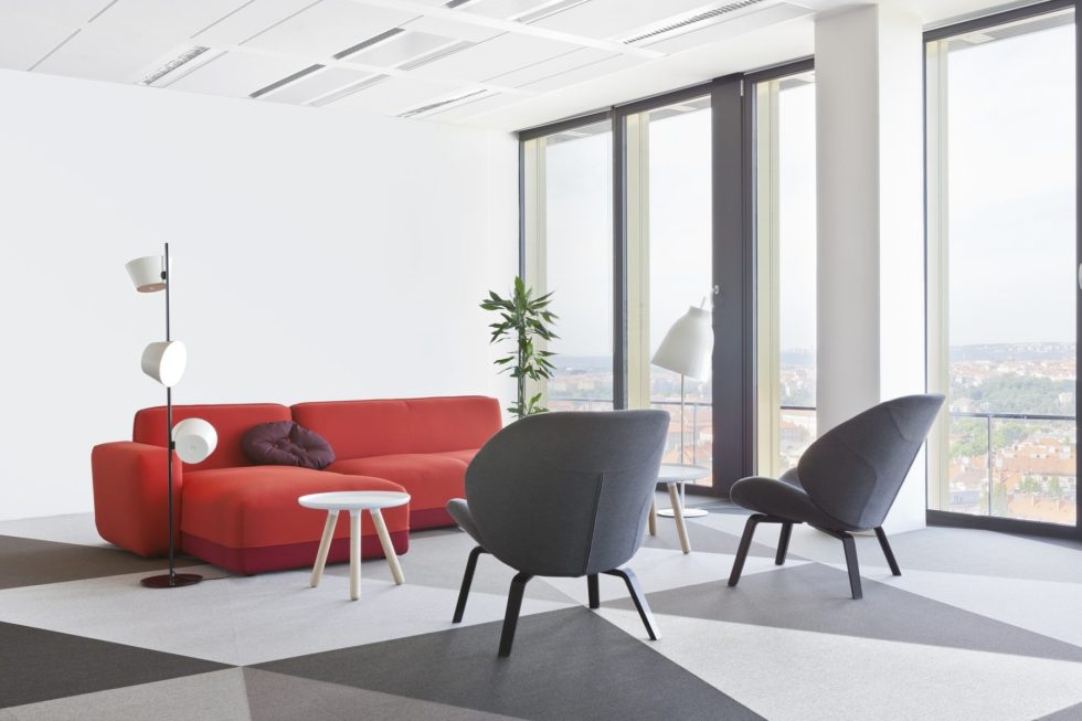 簡約混搭風(fēng)辦公室裝修設(shè)計灰白色會客區(qū)