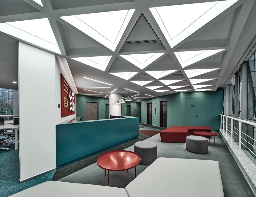 深青色現代風辦公室裝修設計深青色前廳 深青色現代風辦公室裝修設計深青色前廳