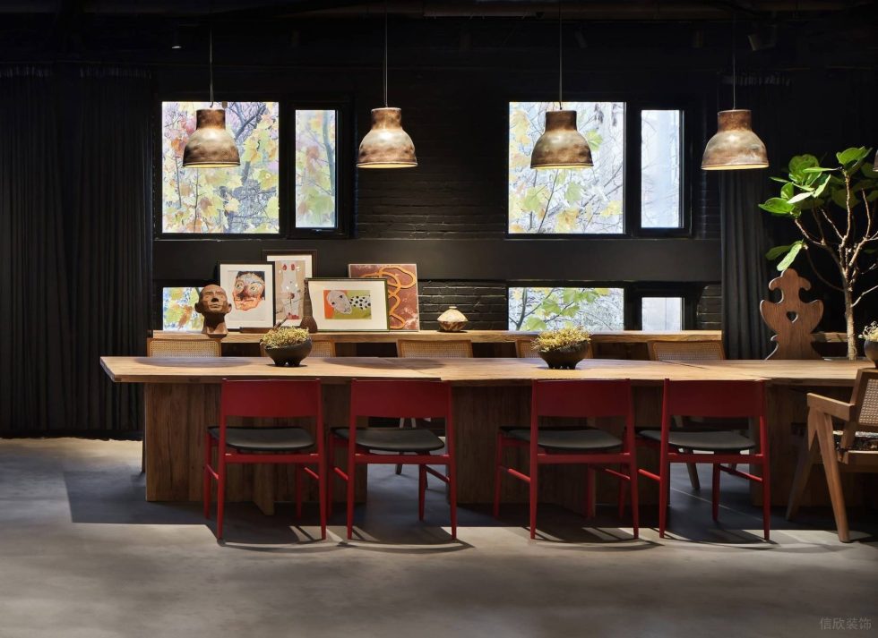 現(xiàn)代復(fù)古風(fēng)花樣生活館展廳裝修設(shè)計(jì) 做舊金屬小吊燈