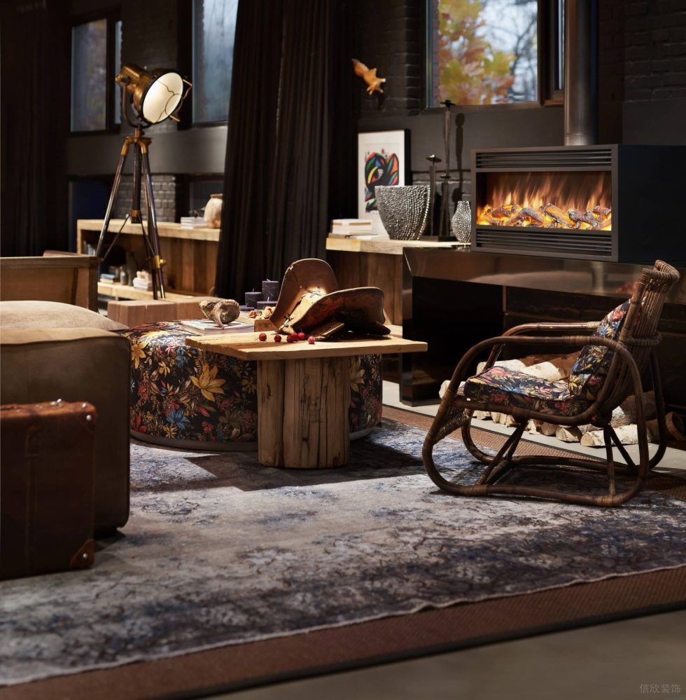 現(xiàn)代復(fù)古風(fēng)花樣生活館展廳裝修設(shè)計(jì) 花布椅子茶幾