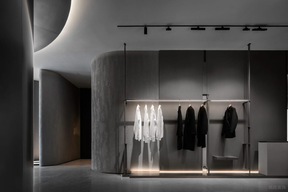 現(xiàn)代時尚多功能照明燈具展廳設(shè)計(jì) 衣架燈光效果