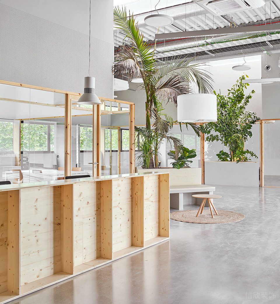 素木色簡約自然風辦公室裝修設計原木色裝飾圍擋 素木色簡約自然風辦公室裝修設計原木色裝飾圍擋