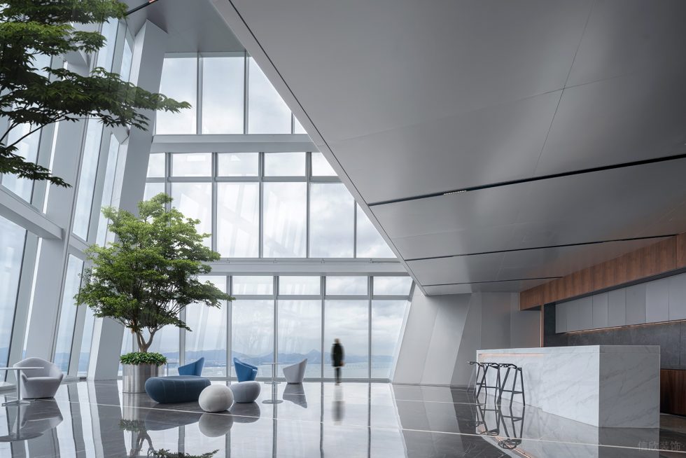 高級灰現代簡約風辦公室裝修設計白色水吧 高級灰現代簡約風辦公室裝修設計白色水吧