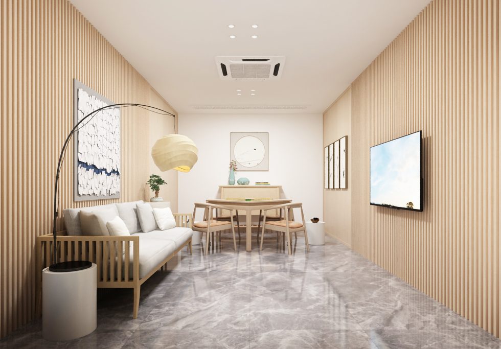 羅湖黃貝嶺現(xiàn)代田園米黃暖色棋牌室裝修設(shè)計(jì)