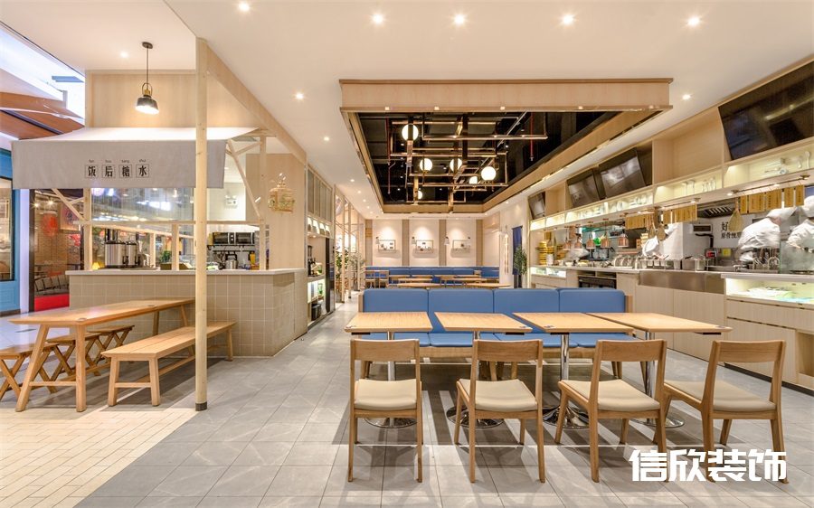 深圳羅湖筍干牛腩飯快餐店八人座裝修設(shè)計(jì)