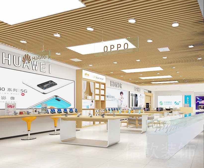 深圳南山前海萬象城手機數碼店裝修墻面燈箱廣告