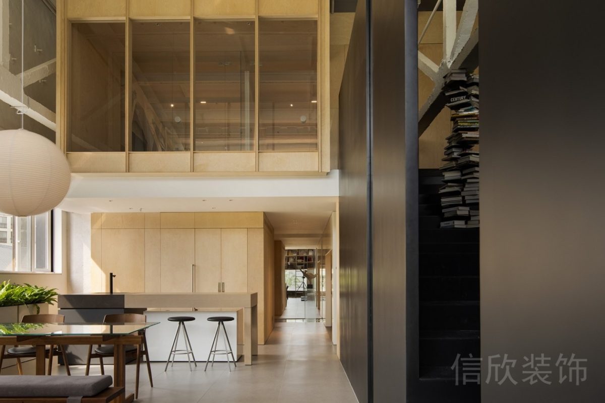 純木木柜簡約茶水間設(shè)計