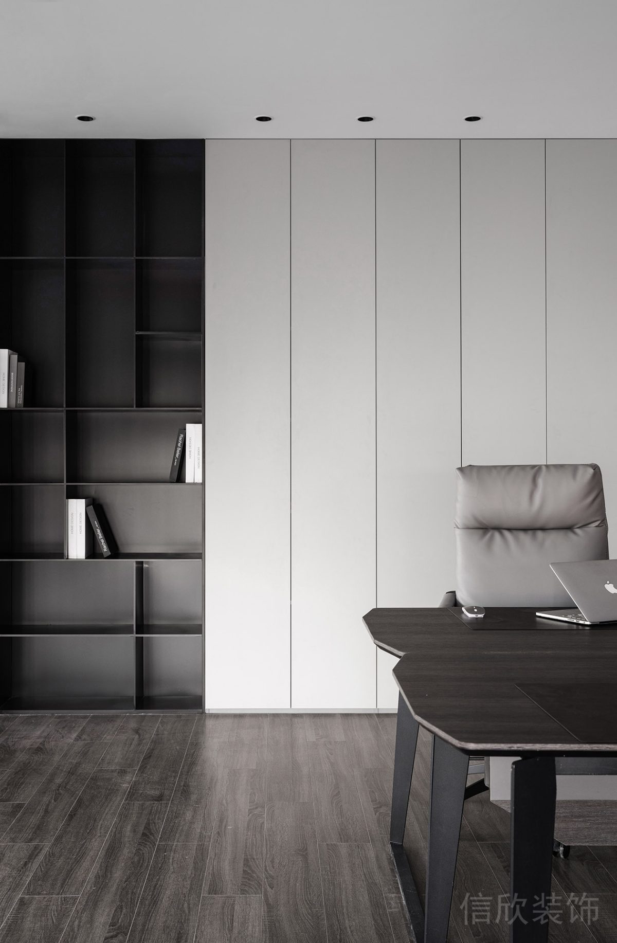 黑白灰現代風格辦公空間辦公室柜體設計