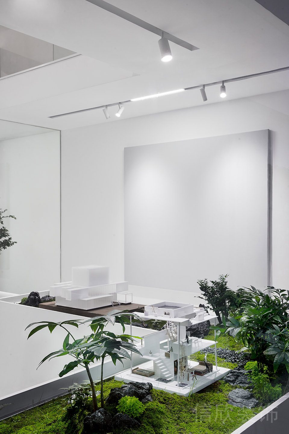 空間構成pvc版辦公室過道設計建筑裝修