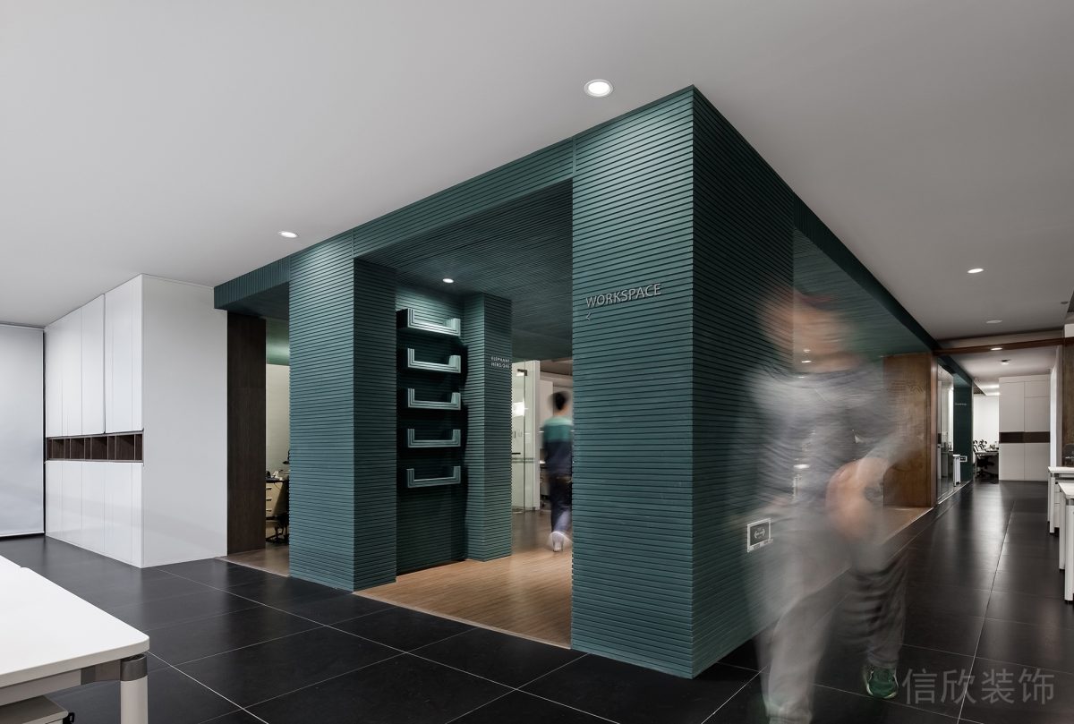 松石綠色一體式設(shè)計辦公室