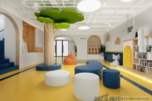 早教中心裝修設(shè)計(jì)休息室智慧樹(shù)環(huán)形椅