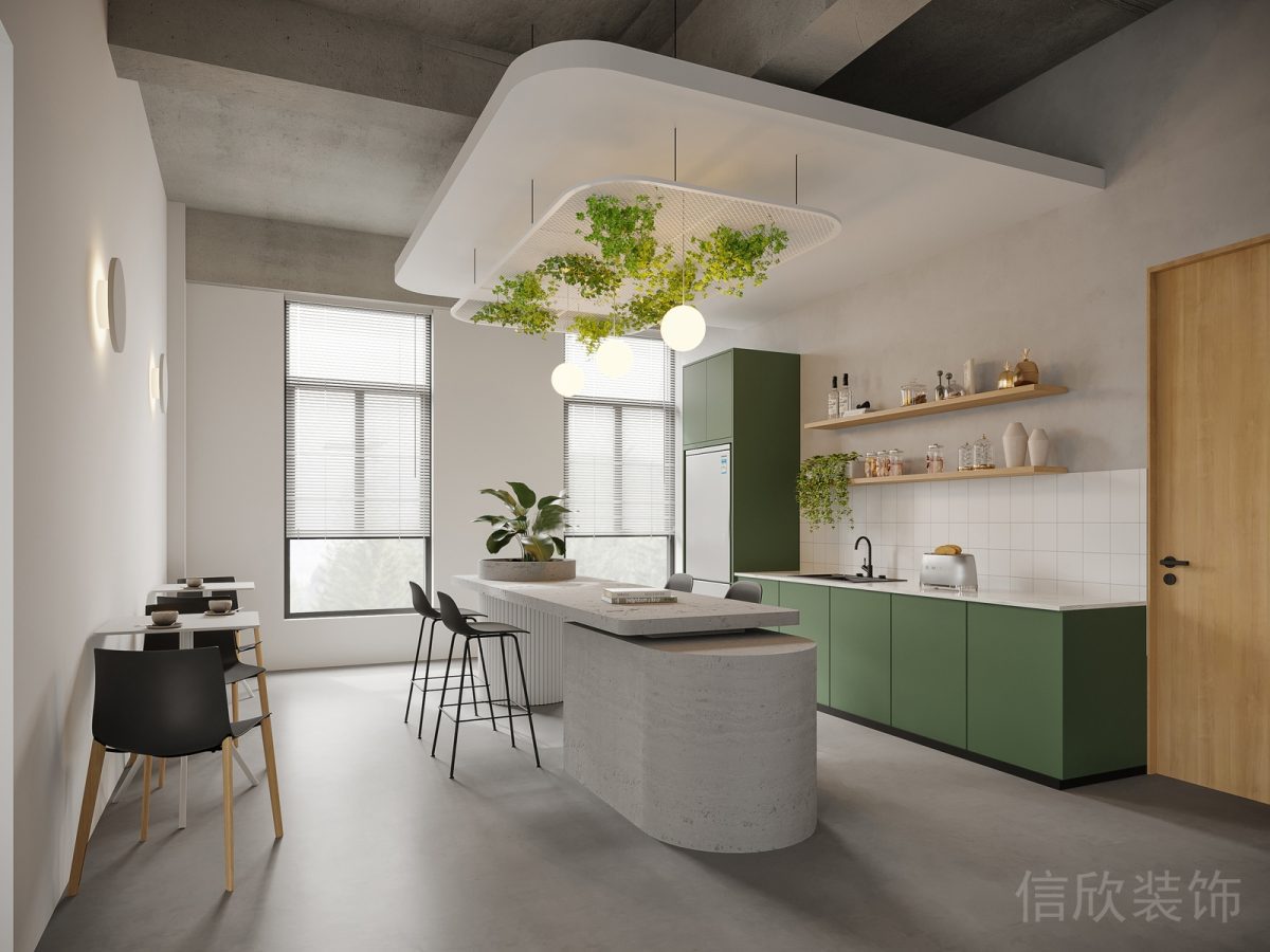 現(xiàn)代簡約風辦公室裝修設(shè)計 水吧區(qū)