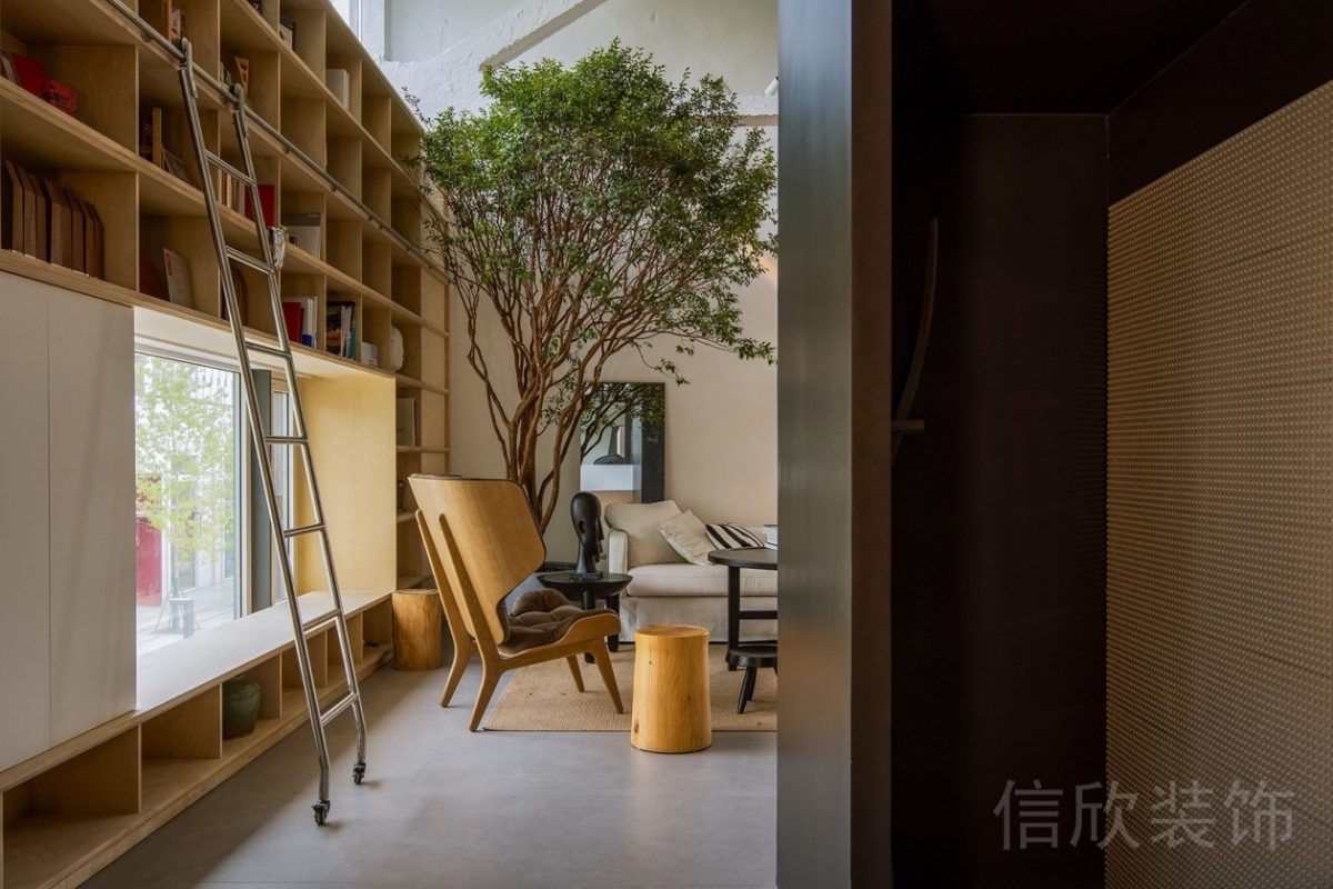 現(xiàn)代鋁合金可滑行爬梯書架設(shè)計