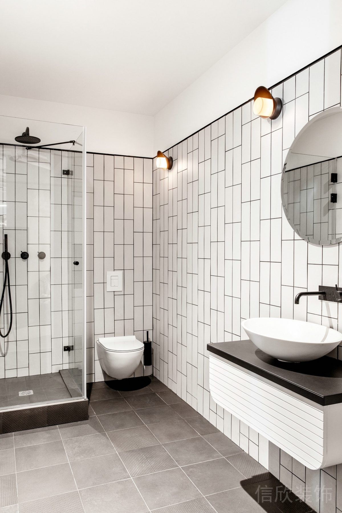 藝術(shù)簡約風(fēng)辦公空間白色衛(wèi)生間裝修設(shè)計