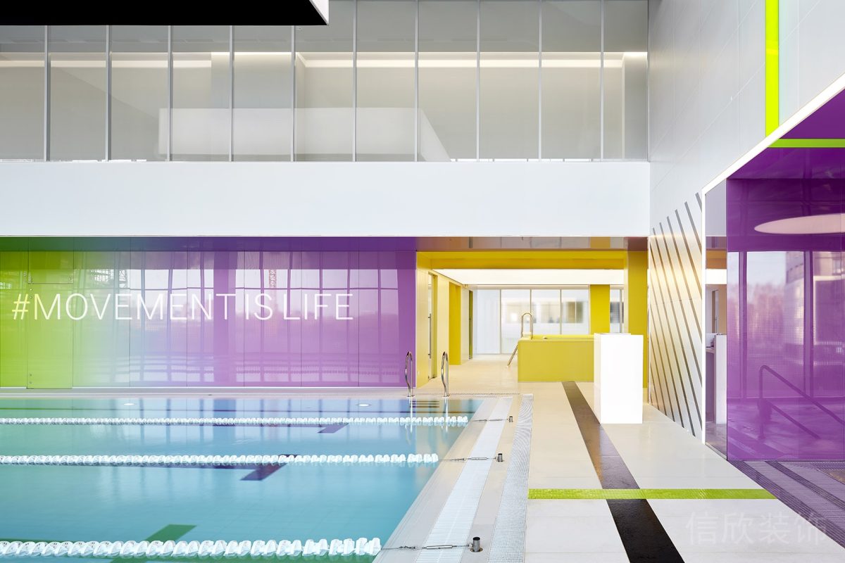 彩色琺瑯光面板材游泳池設(shè)計