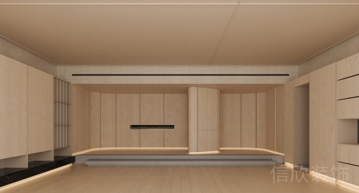 大理石階梯設(shè)計(jì)教室演示區(qū)環(huán)形普拉提機(jī)構(gòu)裝修效果圖