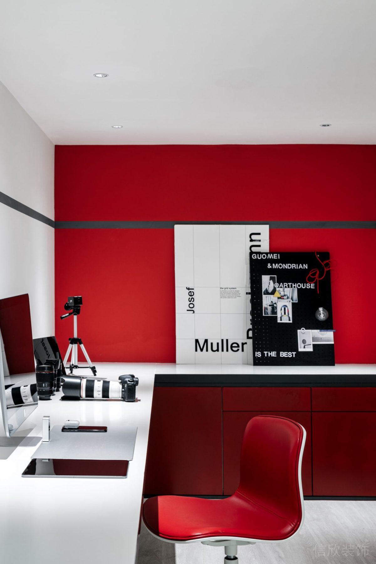 黑白極簡風(fēng)辦公空間辦公室裝修設(shè)計(jì)