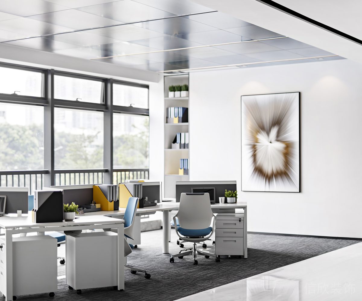 簡約風(fēng)辦公室員工多人工位辦公室設(shè)計
