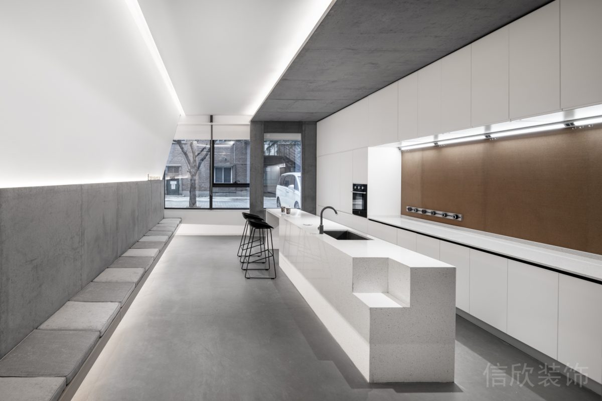 墻柜一體式設(shè)計(jì)簡(jiǎn)約收納柜水吧臺(tái)茶水間設(shè)計(jì)