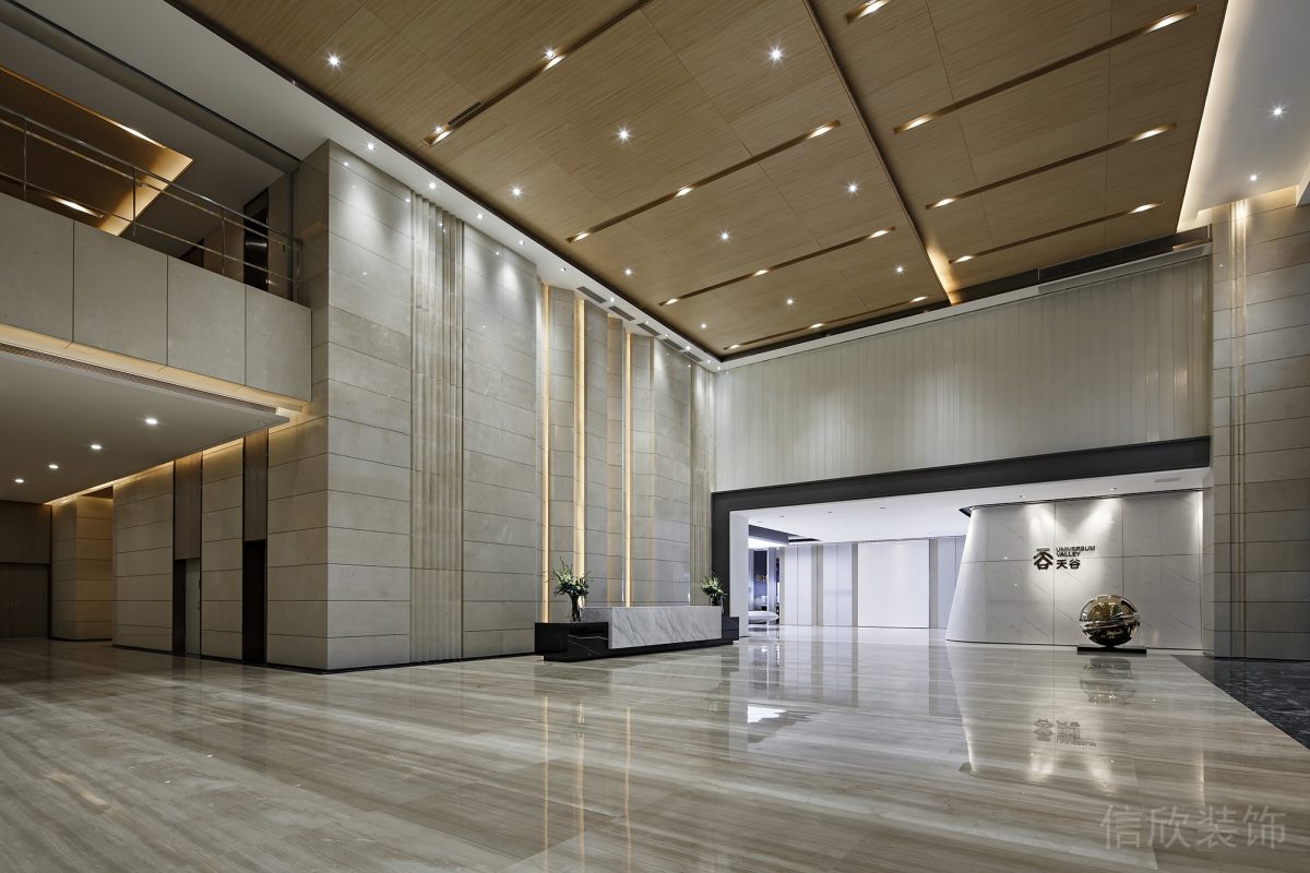 輕奢風(fēng)大廳辦公室設(shè)計大廳大理石地板