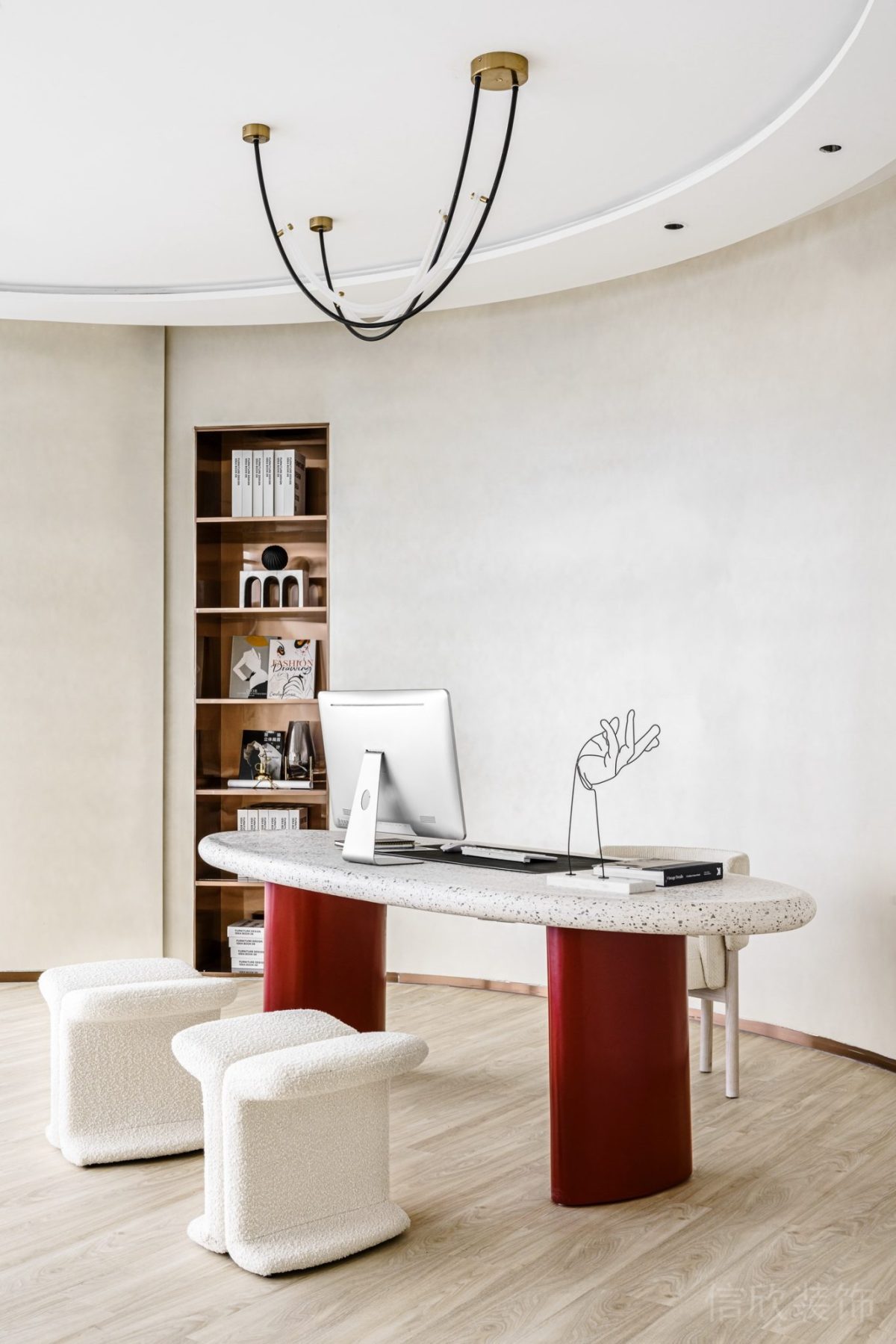 現(xiàn)代簡約大理石桌面搭配鵝卵石椅子設(shè)計(jì)