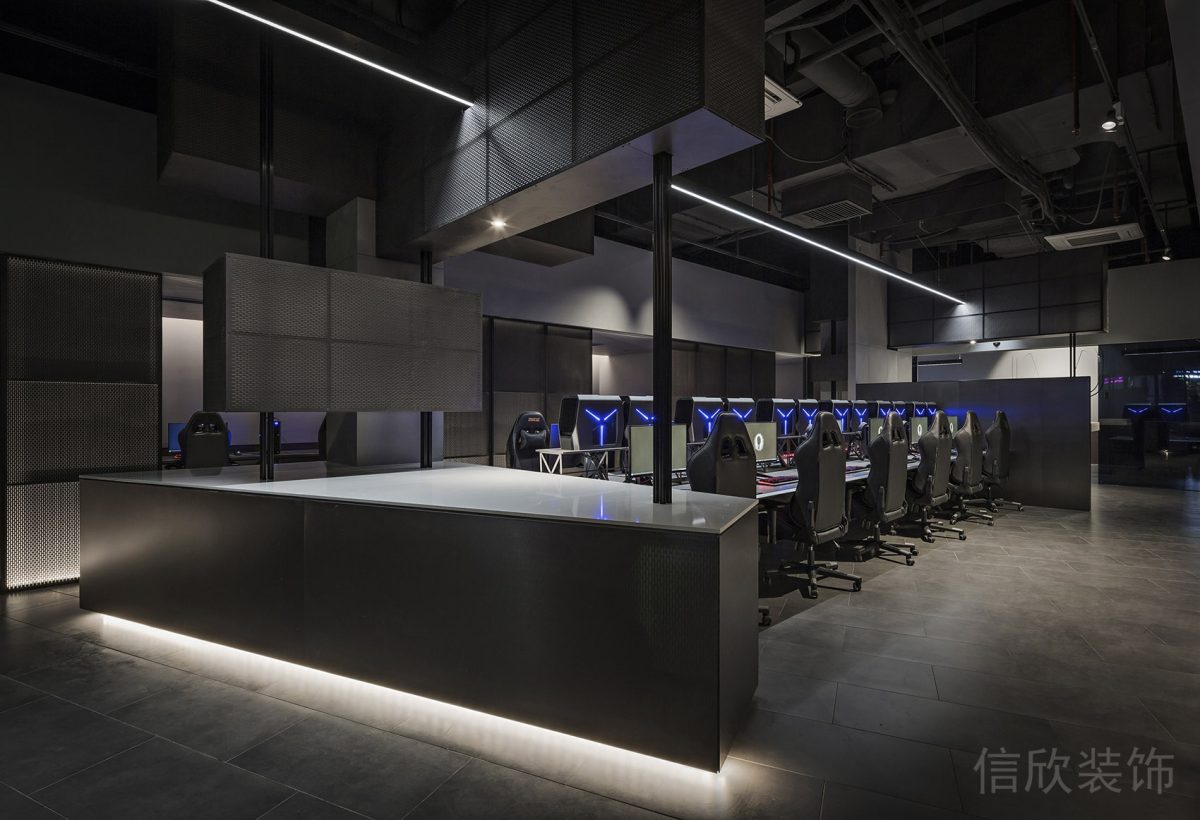 現(xiàn)代簡(jiǎn)約工業(yè)風(fēng)天花板俱樂部裝修設(shè)計(jì)