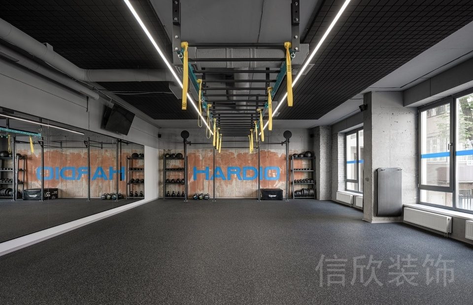 瑜伽教室多功能健身房運動區水磨石設計