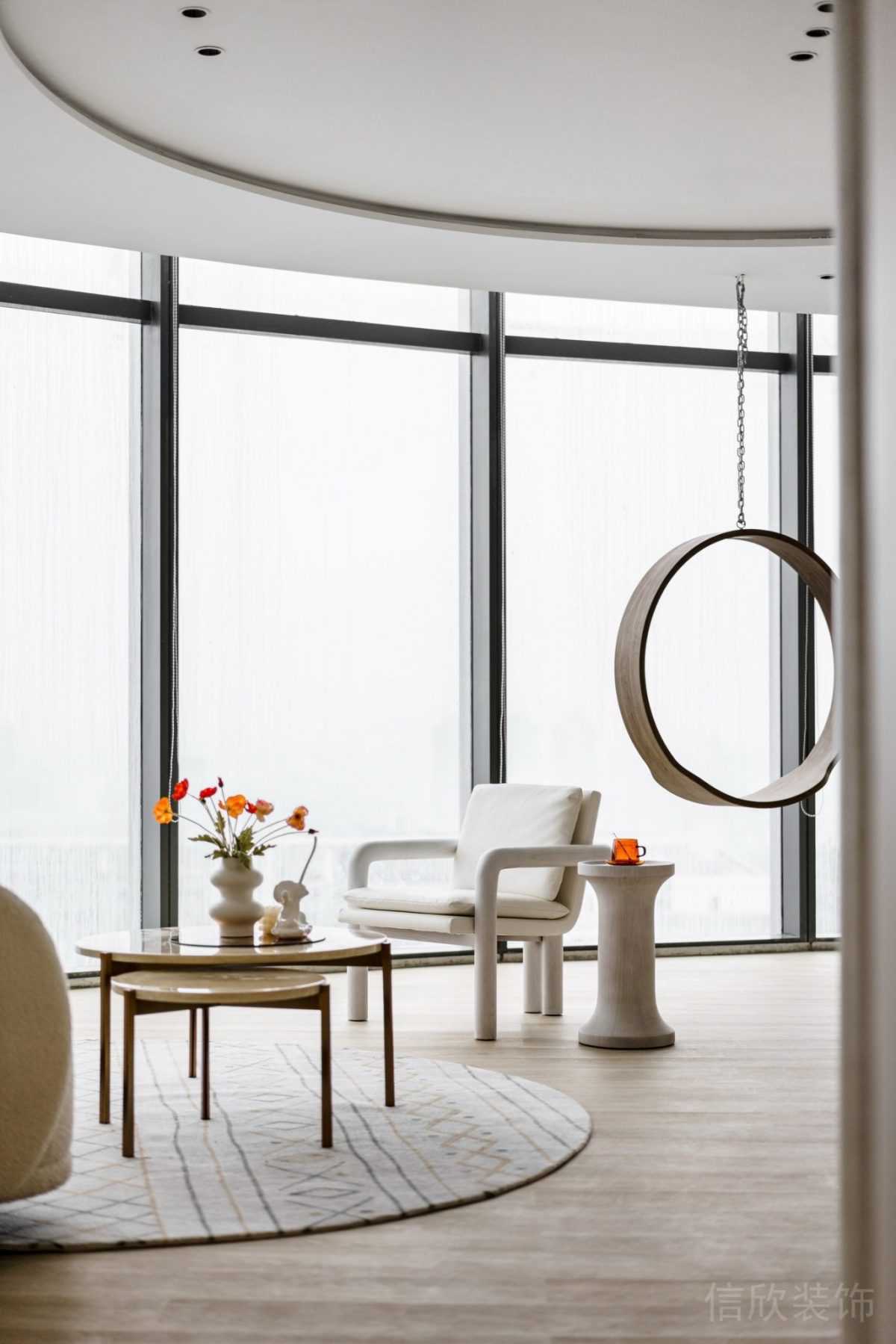 中式懸吊式環(huán)形藝術(shù)辦公室裝修設(shè)計(jì)